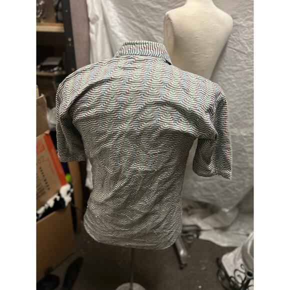 3 Tommy Bahama Jhane Barnes Bluewater silk cotton Tropical summer short sleeve M - Picture 3 of 11